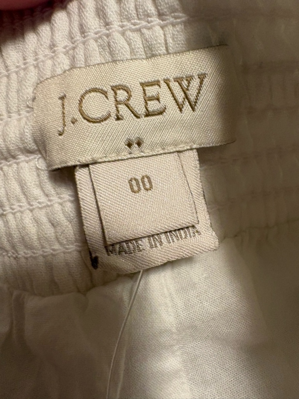 J. Crew White High-Waist Embroidered Cotton Shorts with Gold Accents - Picture 2 of 3